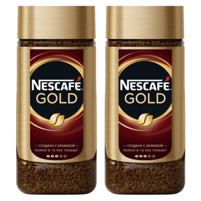 Кофе растворимый Nescafe Gold 95 грамм ст/б 2 штуки