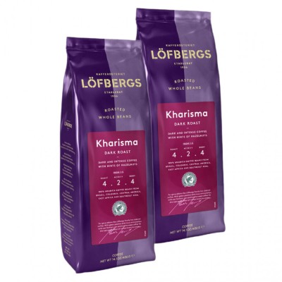 Кофе в зернах Lofbergs Kharisma 400 грамм 2 штуки