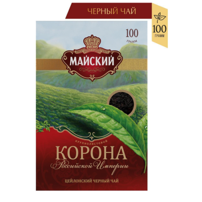 Чай черный Майский Корона Российской Империи 100 грамм