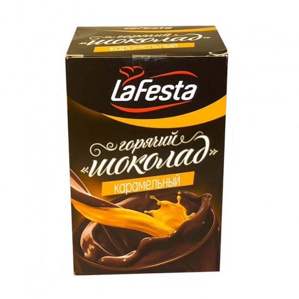 Кофе порционный  Ла Феста Горячий шоколад Карамель 10 стиков