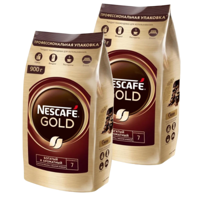 Кофе растворимый Nescafe Gold 900 грамм 2 штуки
